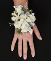 SPARKLY WHITE Prom Corsage