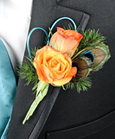 FLIRTATIOUS FEATHERS Prom Boutonniere