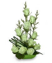 JADE GREEN ROSES Arrangement