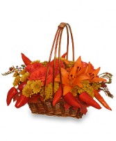 ORANGE OPULENCE Basket Bouquet