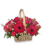 BEST WISHES BASKET of Fresh Flowers