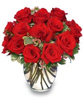 CLASSIC ROSE ROYALE  18 Red Roses Vase