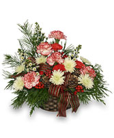 CHRISTMAS TRADITIONS Basket Arrangement