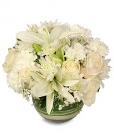 WHITE BUBBLE BOWL Vase of Flowers Best Seller
